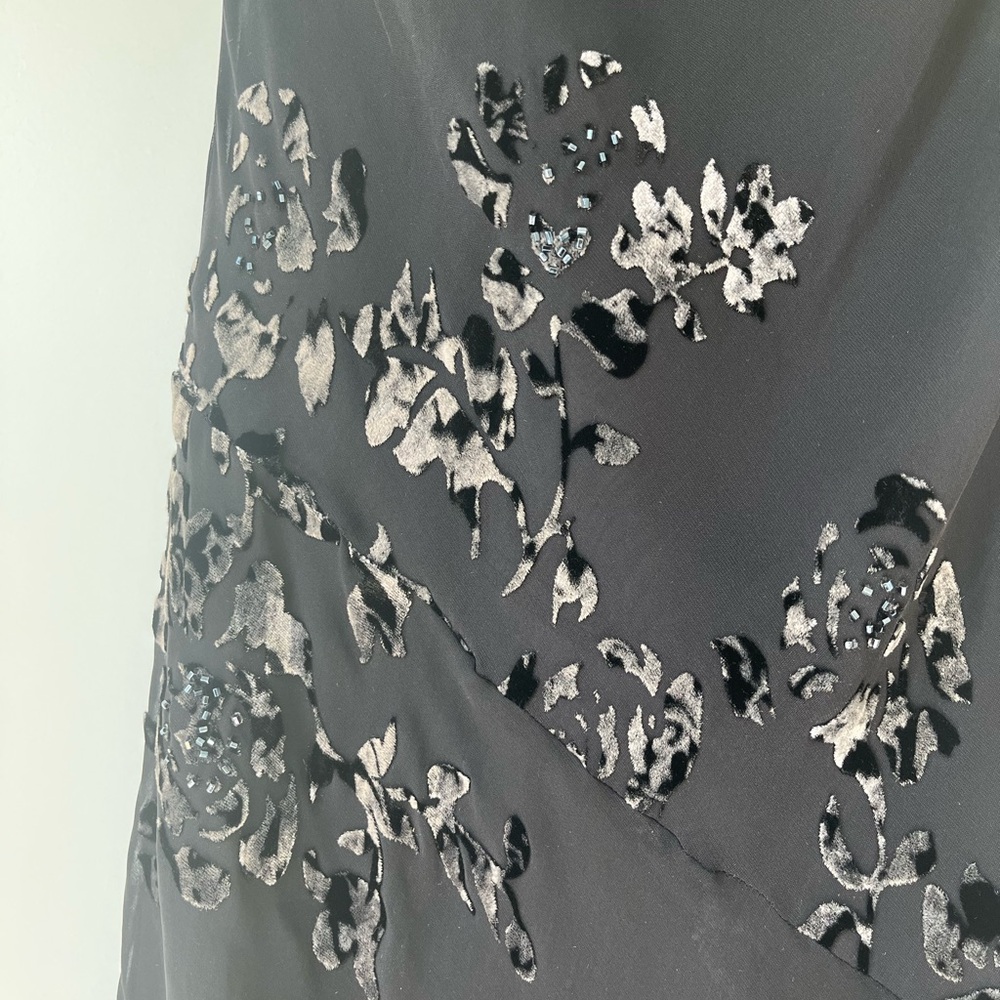 Vintage Y2K Jones New York Cowl Neck Silk & Velvet dress - Picture 3 of 6